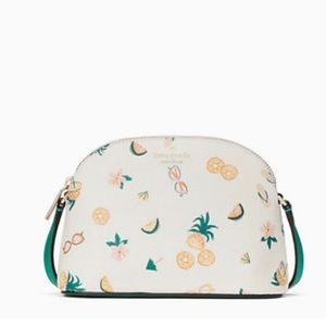 KATE SPADE Kali Pineapple Small Leather Dome Crossbody